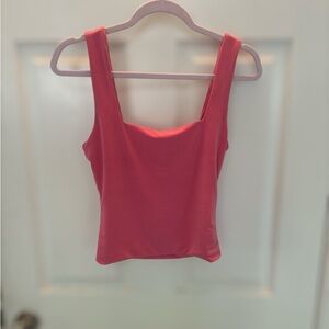Chic Coral Sleeveless Crop Top